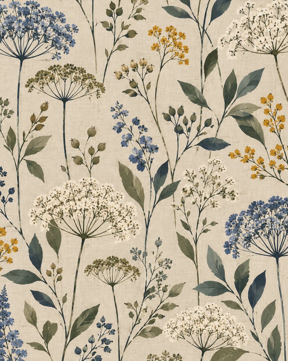 Meadow flowers curtain print