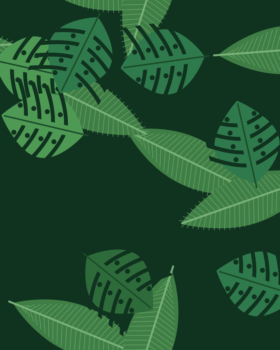 Tropical leaves curtain print