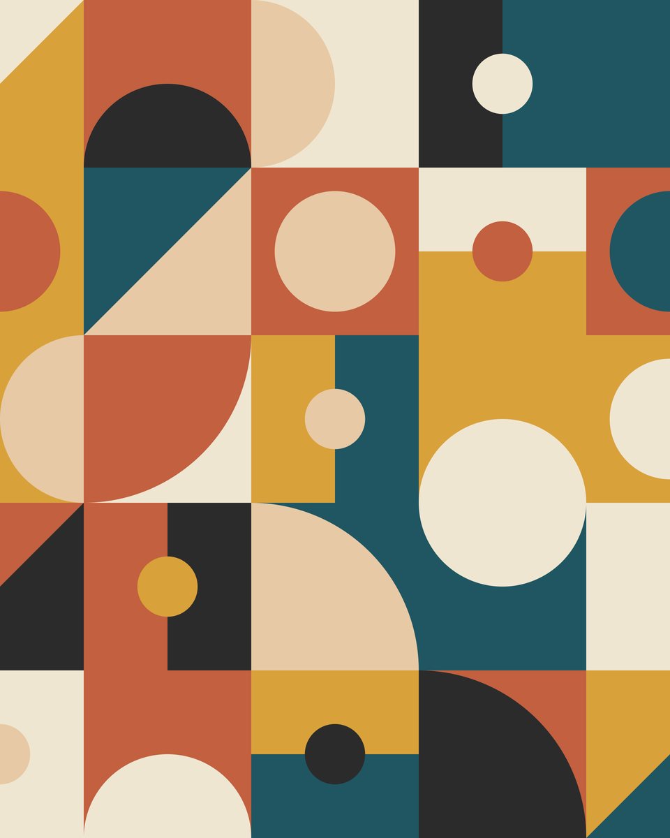 Bauhaus curtain print