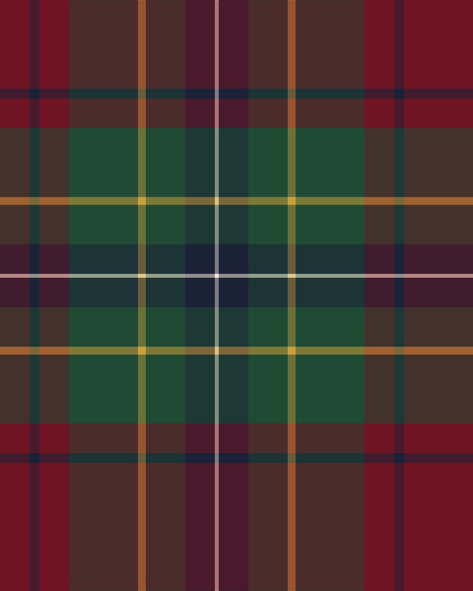 Highland tartan curtain print