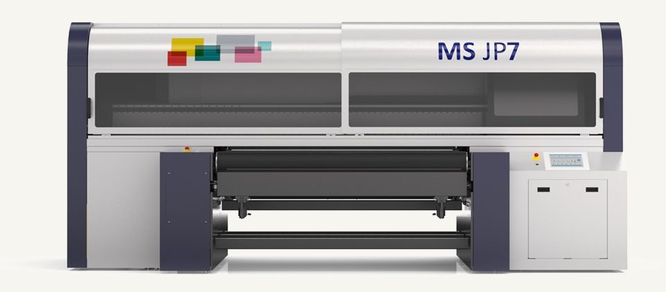 MS JP7 reactive digital printing machine seen from the front